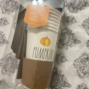 Rae Dunn Coffee Cup Set Pumpkin Spice 8 count